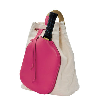 Pickleball Bella Neon Hot Pink Pickleball Drawstring Bag