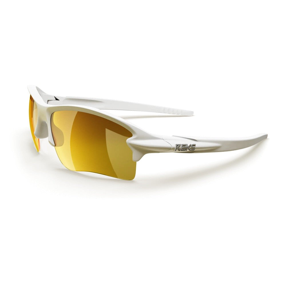 Reks White Sling Blade Prescription Polarized Polycarbonate Sunglasses
