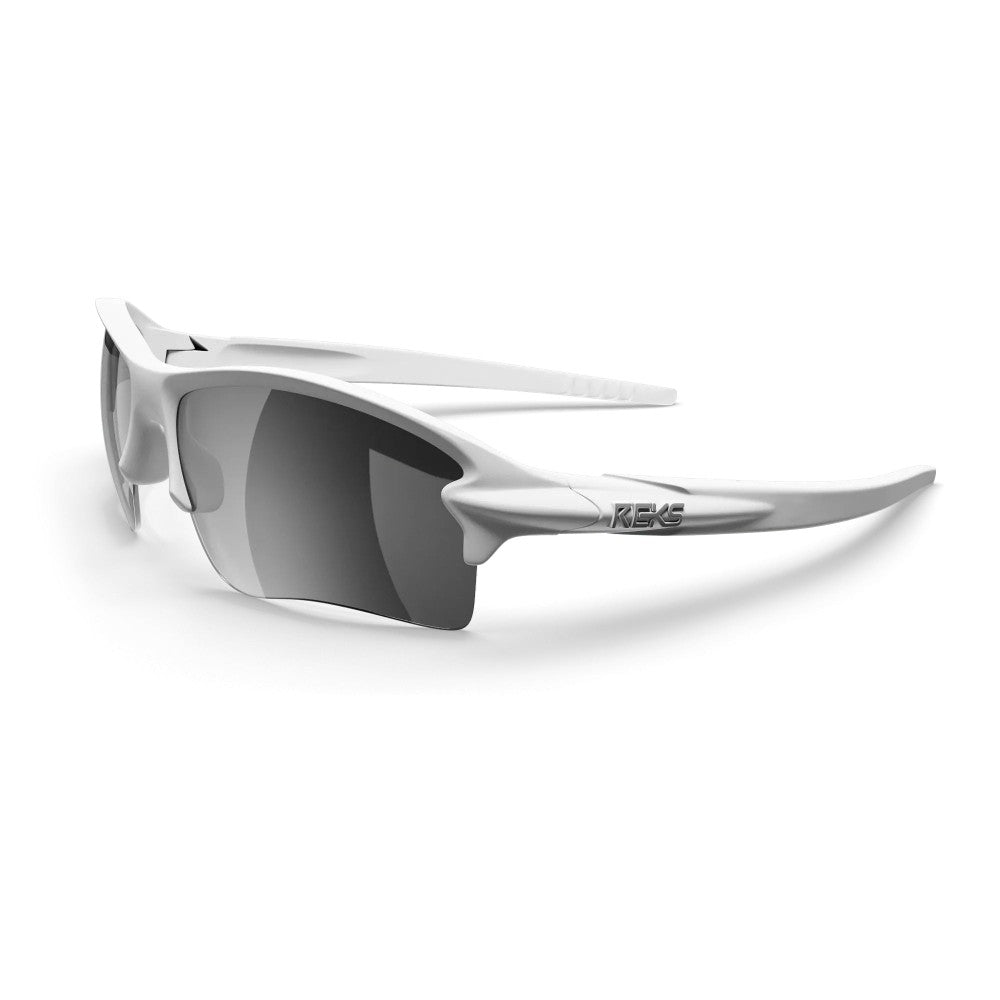 Reks White Sling Blade Prescription Polarized Polycarbonate Sunglasses