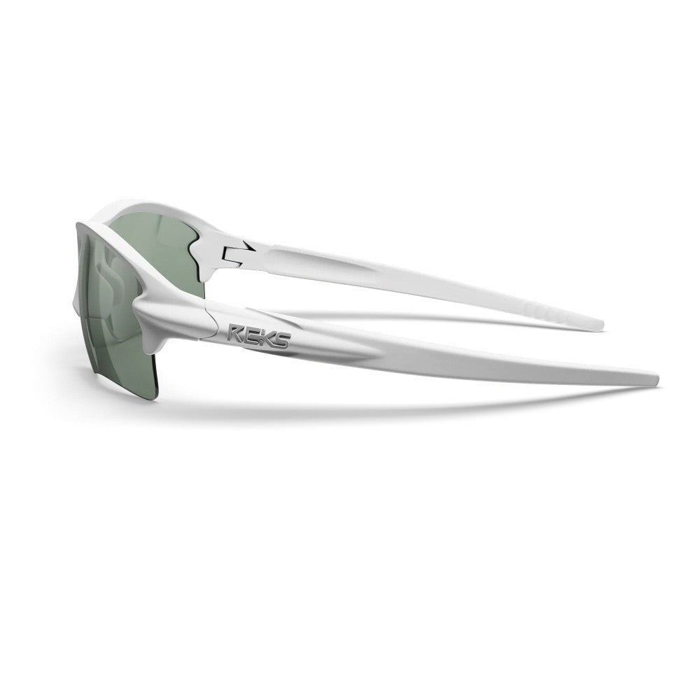 Reks White Sling Blade Prescription Polarized Polycarbonate Sunglasses
