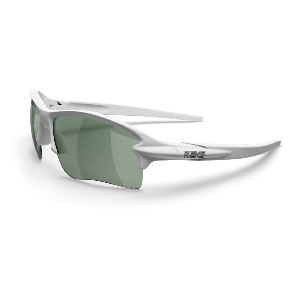 Reks White Sling Blade Prescription Polarized Polycarbonate Sunglasses