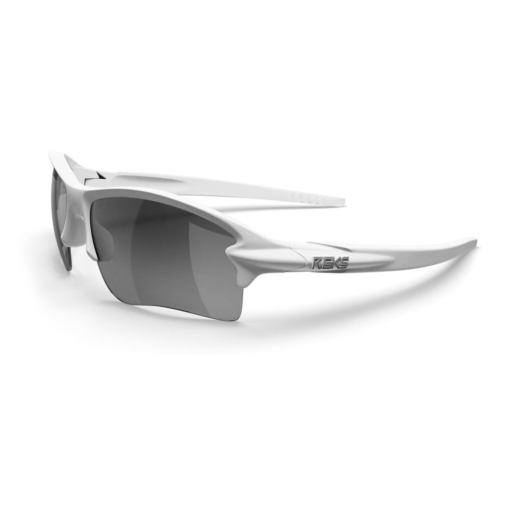 Reks White Sling Blade Prescription Polarized Polycarbonate Sunglasses