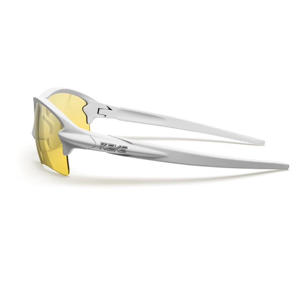 Reks White Sling Blade Prescription Polycarbonate Sunglasses