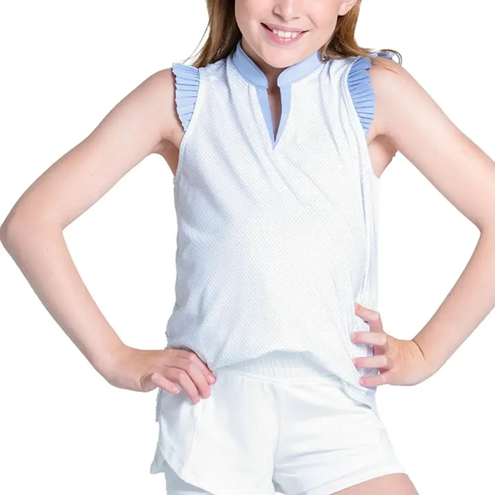 Girls' Lovely Pleat Tennis Tank Baby Lavender-Apparel-Lucky In Love-T233-05A580U25-Tennis Express