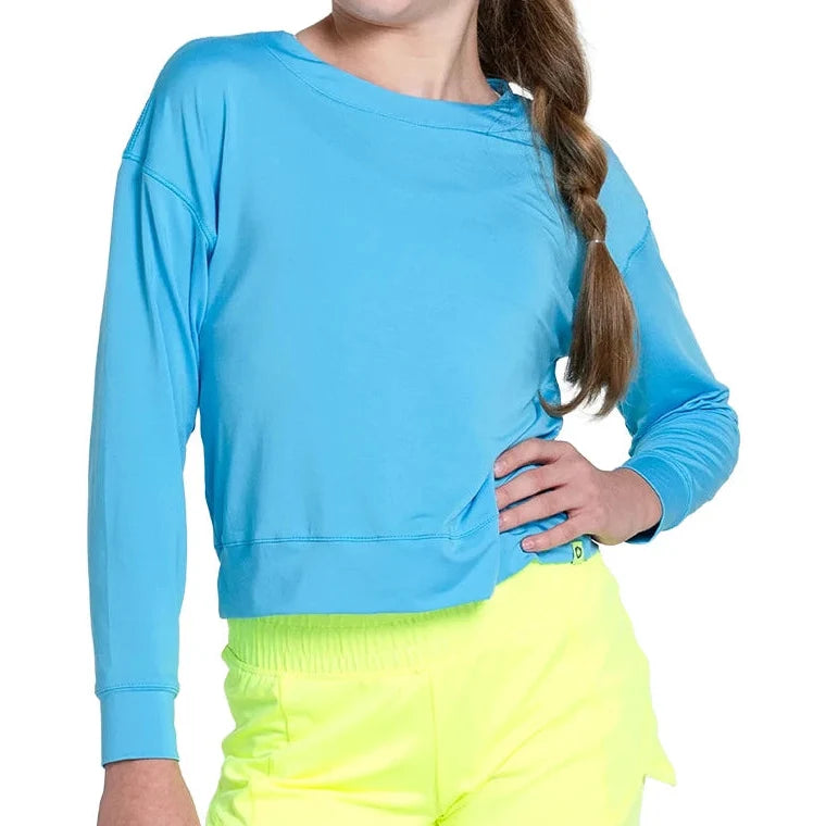 Girls' Hype Tennis Long Sleeve-Apparel-Lucky In Love-T268-B447-Tennis Express