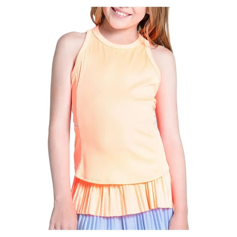 Girls' Free To Fly Tennis Tank Orange Frost-Apparel-Lucky In Love-T269-824U25-Tennis Express