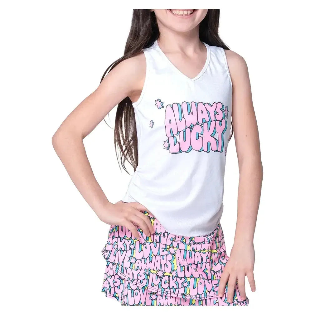 Girls' Always Lucky Tennis Tank Mulberry