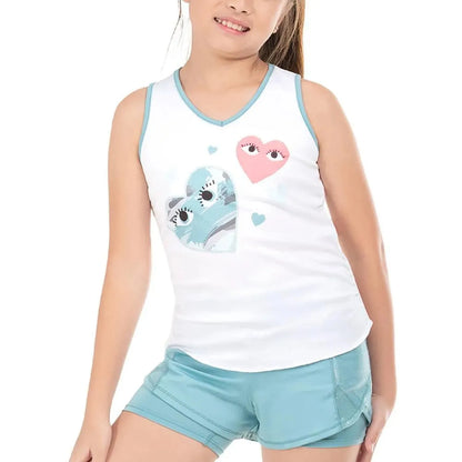 Girl's Love Me Rib Tennis Tank White-Apparel-Lucky In Love-T277-U94110-1-2-[Sku]-Tennis Express