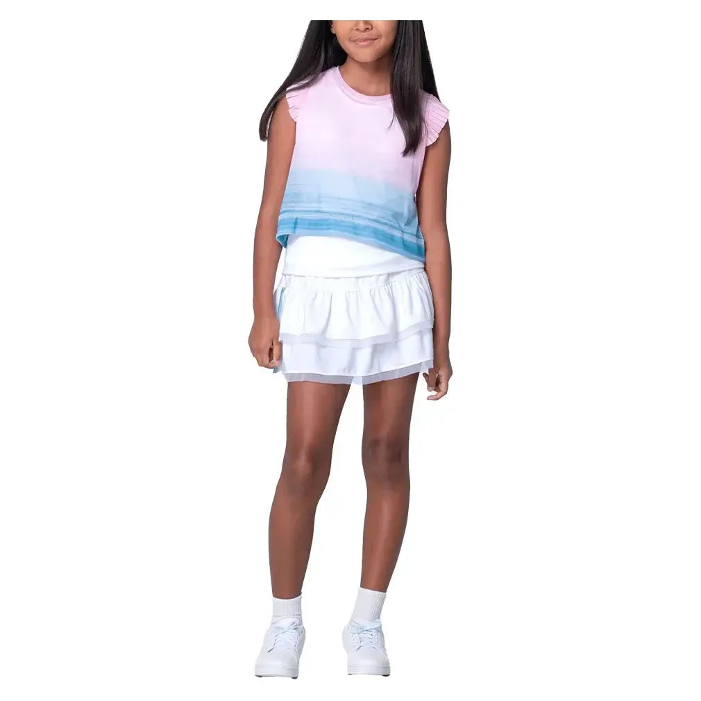 Girls' Linen Vision Tennis Tank Periwinkle