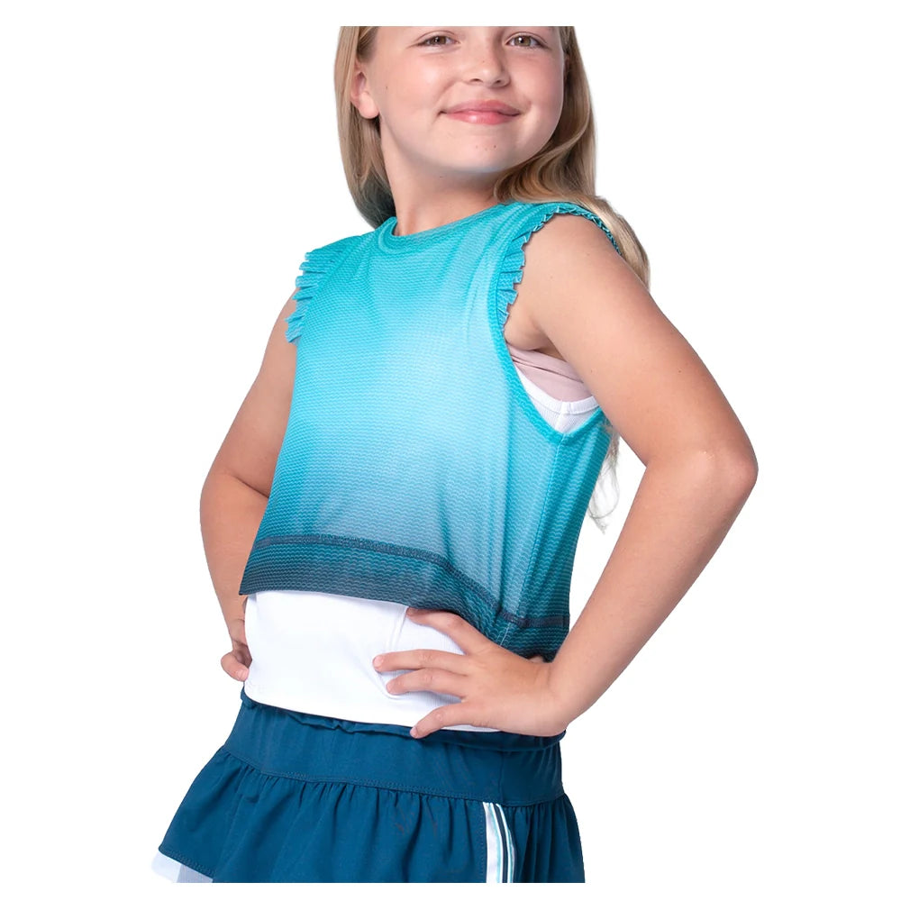 Girls' In It To Win It Tennis Tank Aquamarine