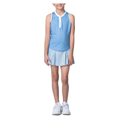 Girls' Linen Play Henley Tennis Tank Periwinkle