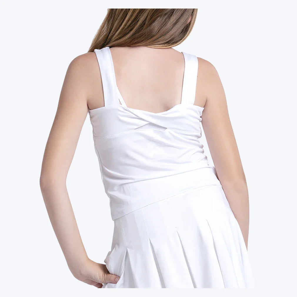 Girls' Glow Set Tennis Tank White