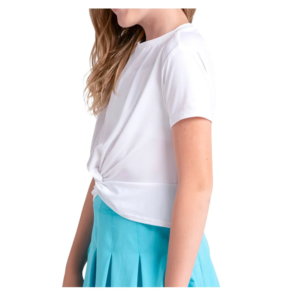 Girls' Peek-A-Bow Short Sleeve Tennis Top