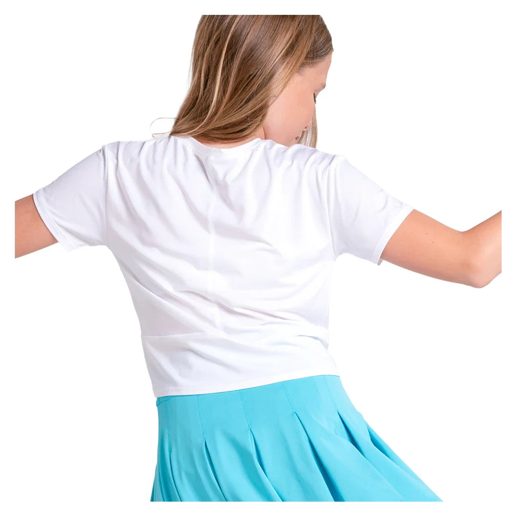 Girls' Peek-A-Bow Short Sleeve Tennis Top