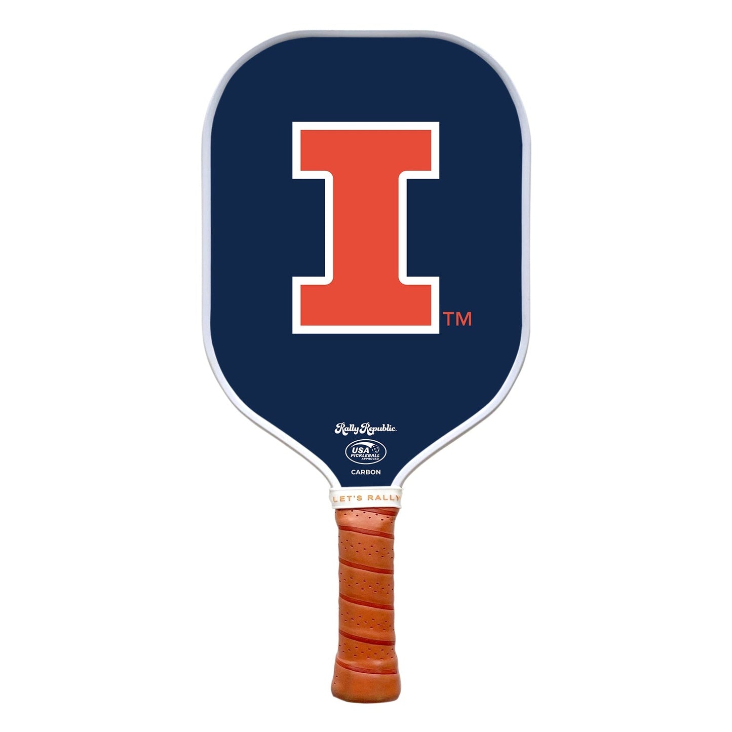 Rally Republic Pickleball Illinois Fighting Illini Blue Orange Block I Pickleball Paddle