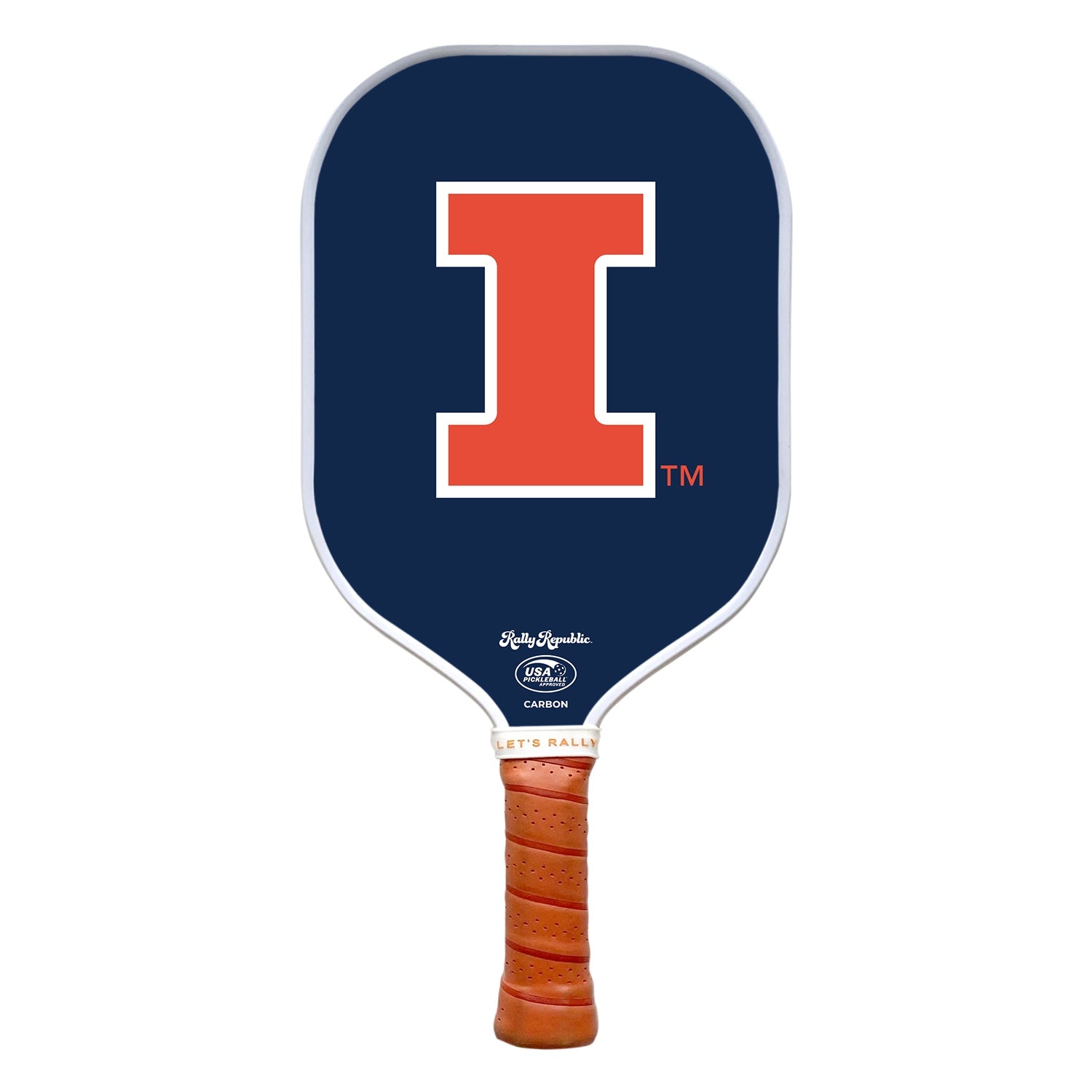 Rally Republic Pickleball Illinois Fighting Illini Blue Orange Block I Pickleball Paddle