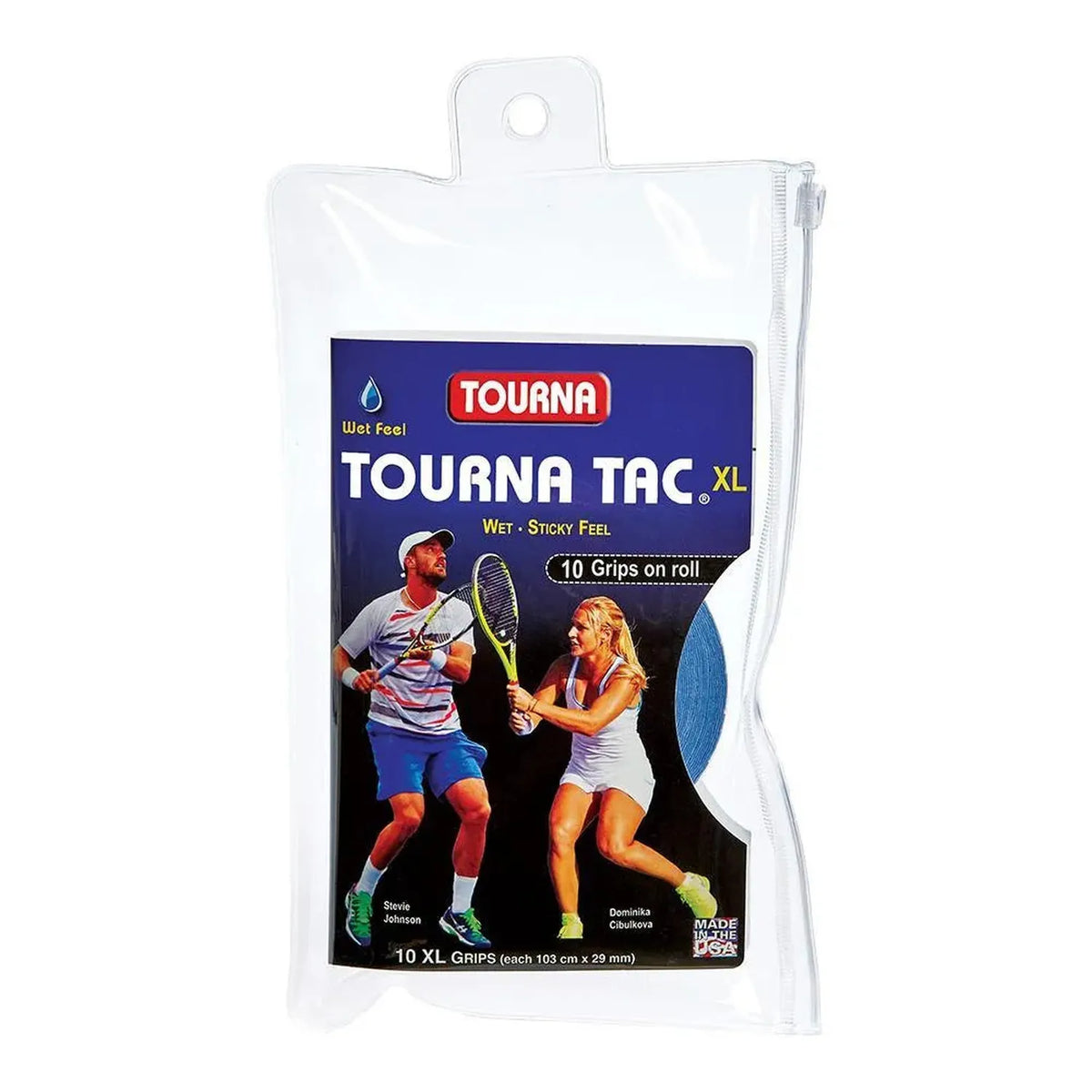 Tac 10 XL Pack Blue-Accessories-Tourna-TG2-10XLB-1-Tennis Express
