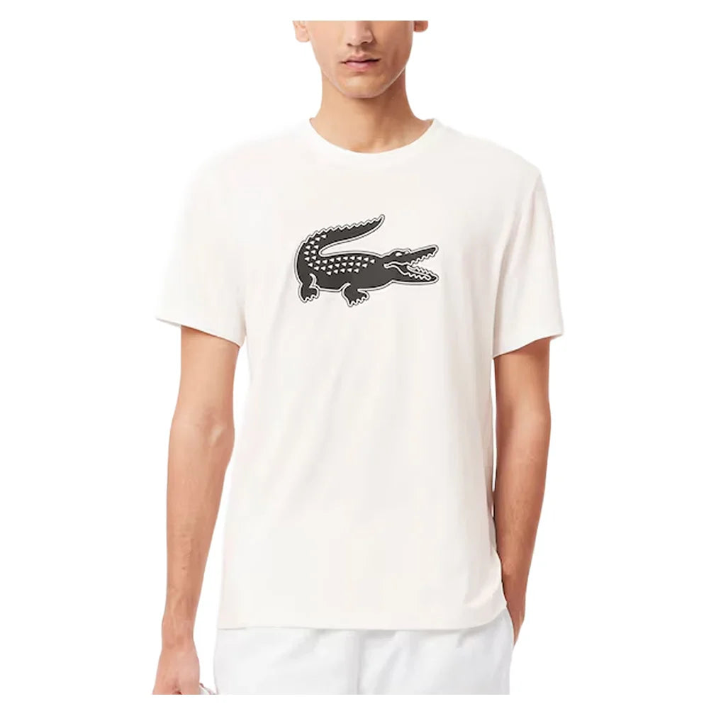 Men's Poly/Cotton Big Croc Tennis Tee-Apparel-Lacoste-TH2042-B-AU8-1-Tennis Express