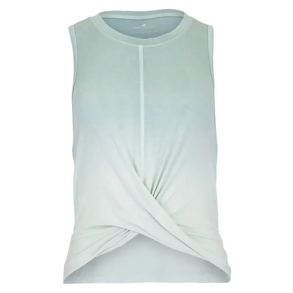 Women's Ombre Twist Front Tennis Tank-Apparel-Thrive Societe-TK40184563-U25SEAFOAM-Tennis Express