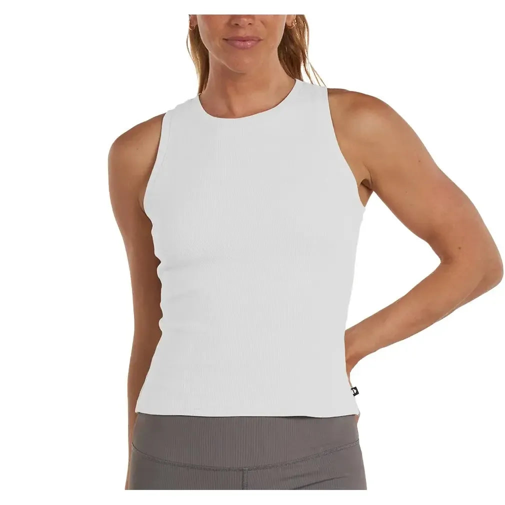 Women's Classic Crew Neck Tennis Tank White-Apparel-Thrive Societe-TK4039974-WHTS25-3-Tennis Express