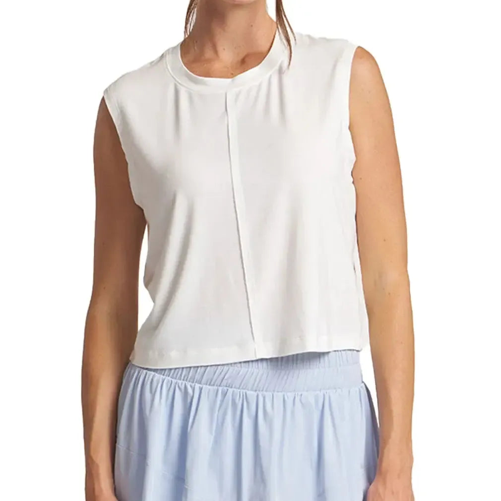 Women's Overlap Back Tennis Top White-Apparel-Thrive Societe-TK4082563_WHITE-Tennis Express