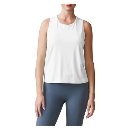 Women's UPF Performance Racer Tennis Tank White-Apparel-Thrive Societe-TK4170543-WHTF25-Tennis Express