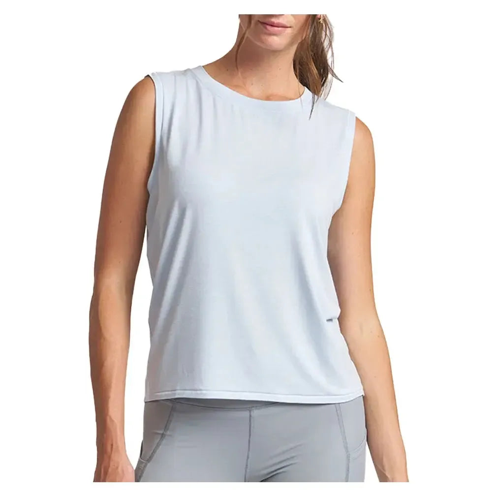 Women's Contrast Stitch Muscle Tennis Tank Bay Blue-Apparel-Thrive Societe-TK4715563_BAYBLUE-Tennis Express