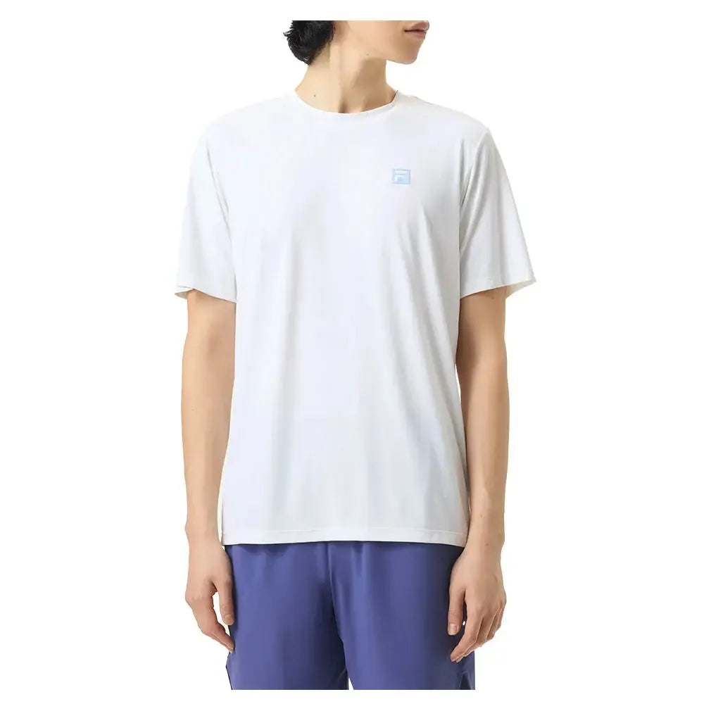 Men's Cross Court Challenger Mesh Tennis Top White-Apparel-Fila-TM511119-100U25_7bd8da7b-960f-41b0-a67b-d30257a7a521-Tennis Express