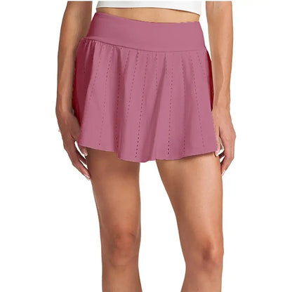 Women's Endure Perforated Tennis Skort Faded Rose-Apparel-Thrive Societe-TM7019024_FADED_ROSE-1-Tennis Express
