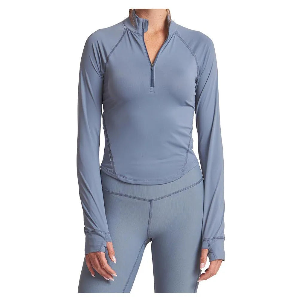 Women's Zip Performance Long Sleeve Tennis Top-Apparel-Thrive Societe-TP5094120-S25-i-3-Tennis Express