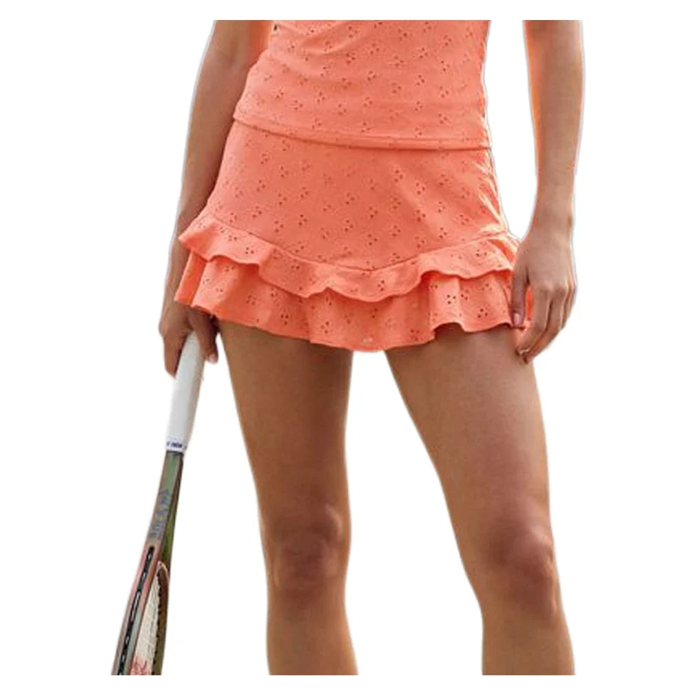 Women's Deuce Tennis Skort Peachberry-Apparel-Bobbe-TRC-DS-2101-Tennis Express