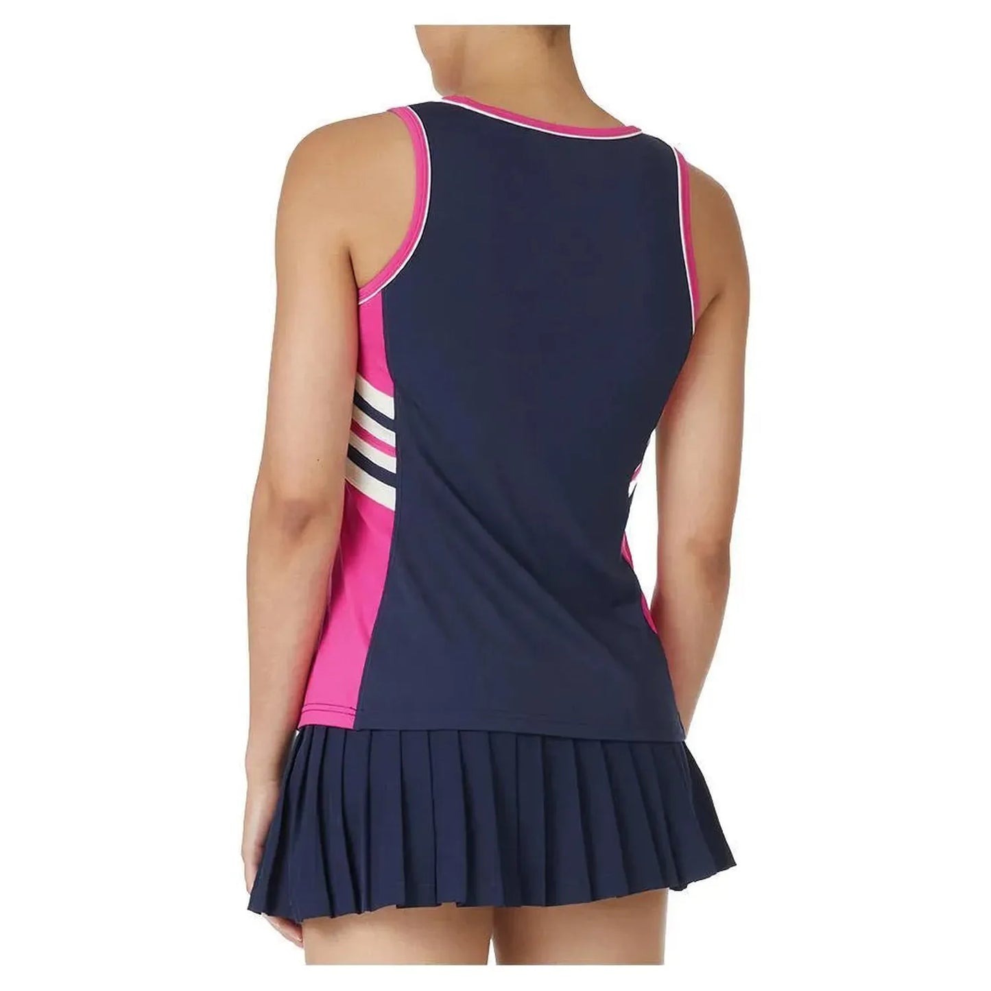 Womens Heritage Full Coverage Tennis Tank Fila Navy and Fuchsia Purple-Apparel-Fila-TW31D751_494_2-2-[Sku]-Tennis Express