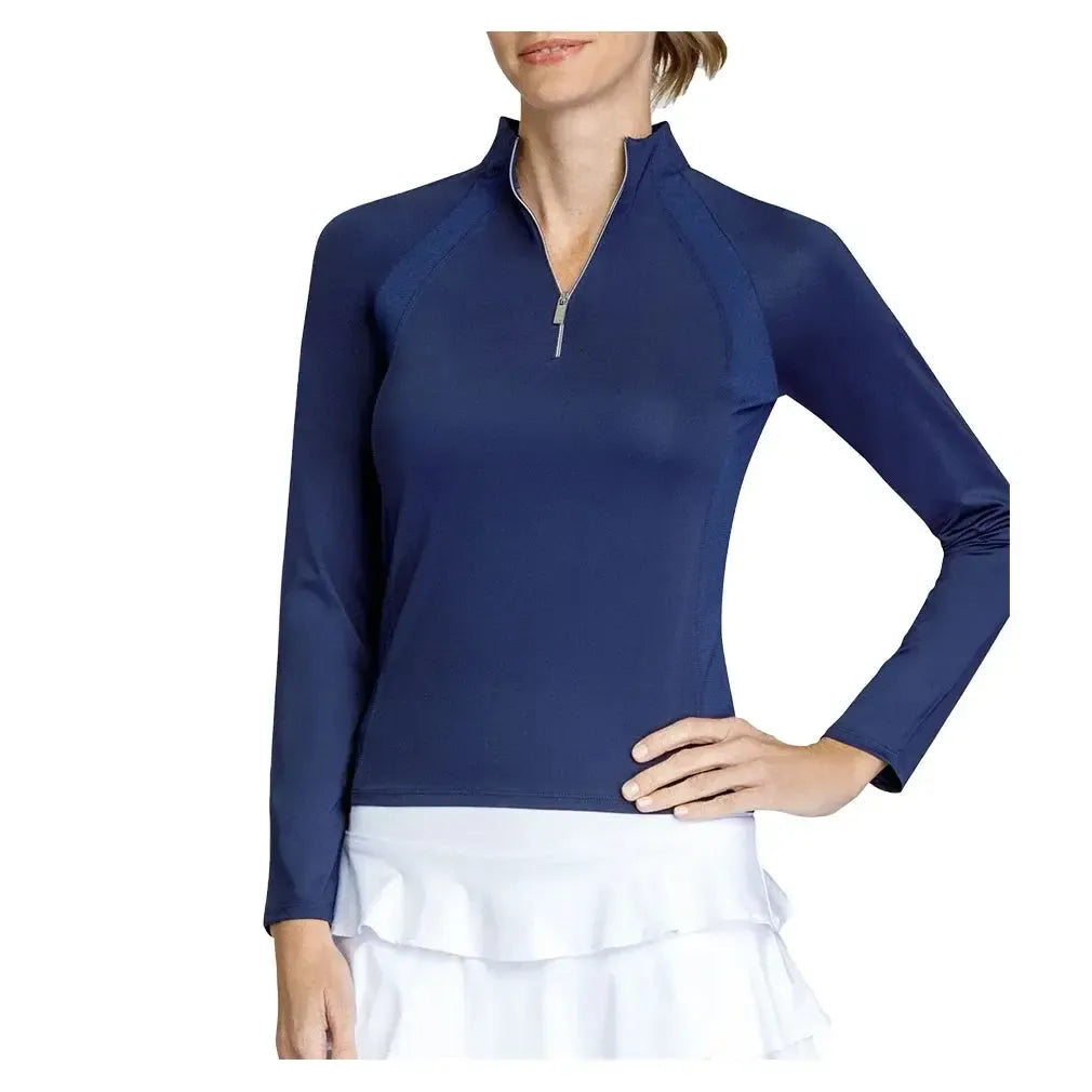 Women's Imelda Long Sleeve 3/4 Zip Tennis Top-Apparel-Tail-TX2969-B-b-3-Tennis Express