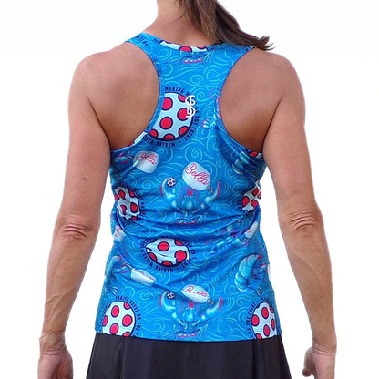 Picckleball Bella Racerback Tank Lobster Monster