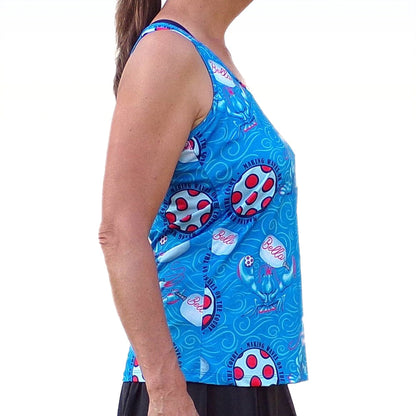 Picckleball Bella Racerback Tank Lobster Monster