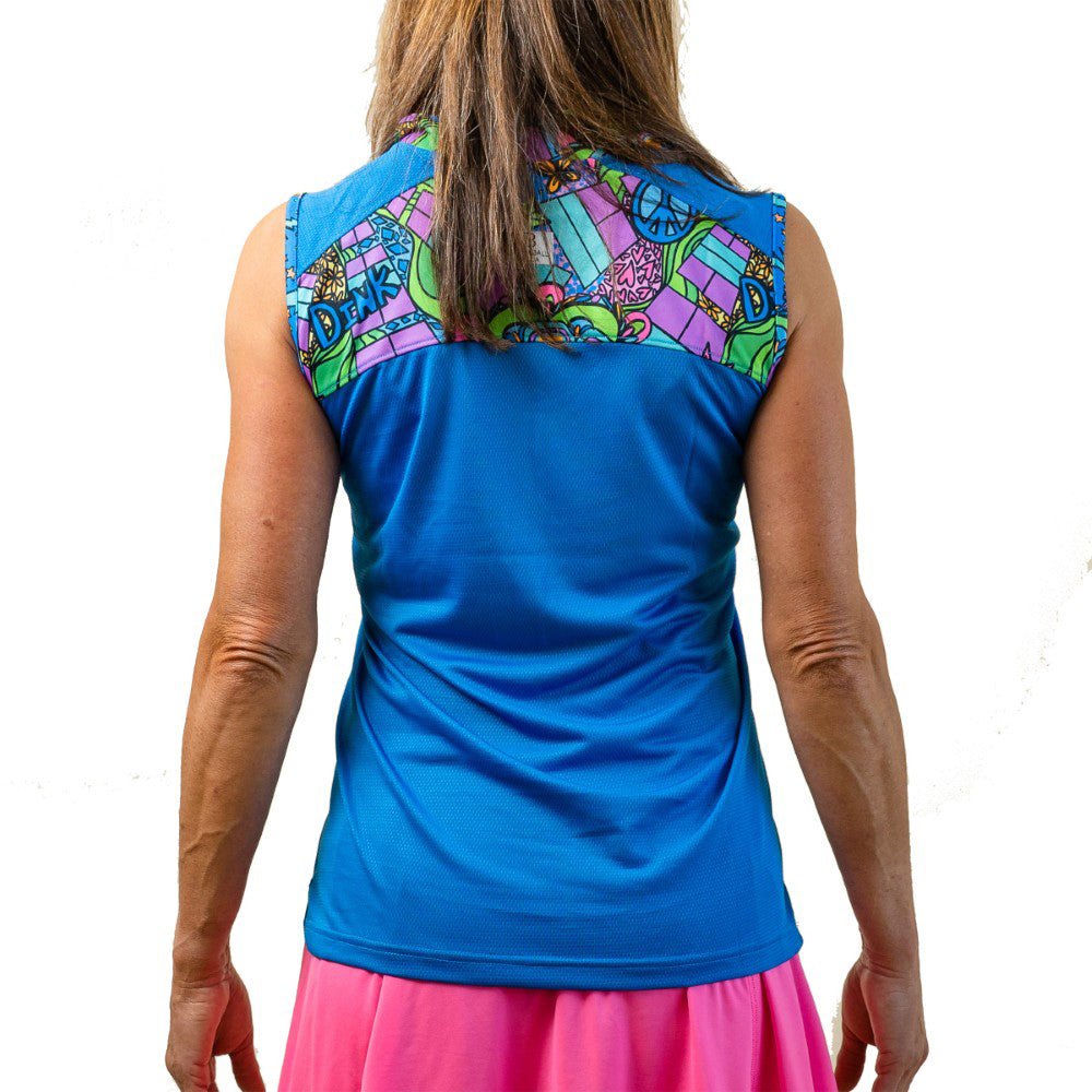 Picckleball Bella 1/4 Zip Sleeveless Groovy
