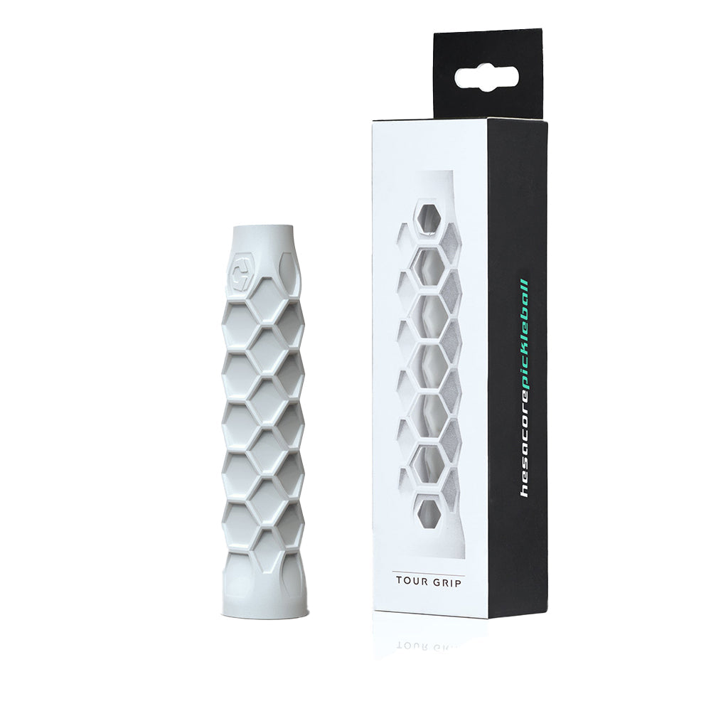 Hesacore Pickleball Elongated Grip - 6 Inches Long - Regular Feel - White