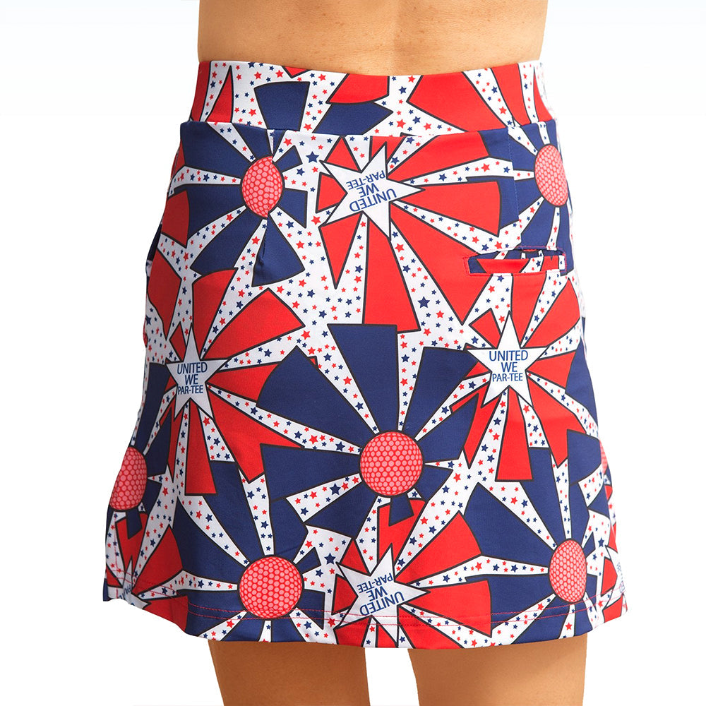 Pickleball Bella United We Par-Tee Straight Golf Skort