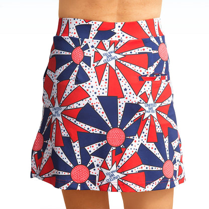 Pickleball Bella United We Par-Tee Straight Golf Skort