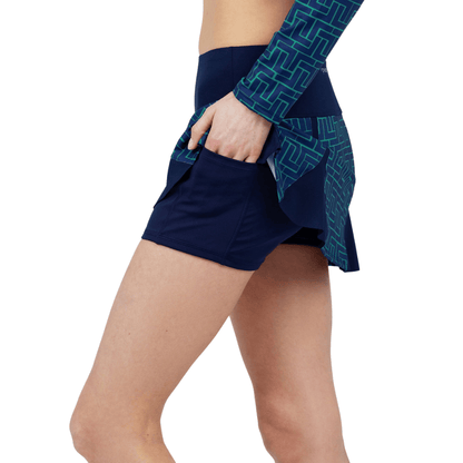 inPhorm NYC Alyssa A-Line Eco-Friendly Skort - Ink Tessel/Ink