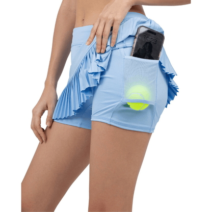 inPhorm NYC inPhorm 13 1/2" Classic Pleated Skirt - Bluebell