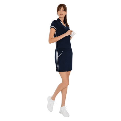 inPhorm NYC Women's Golf 15" Eloise Skirt - Midnight/White