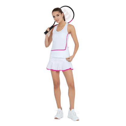 inPhorm NYC Baseline Tank - White/Pink