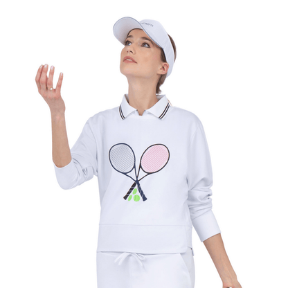 inPhorm NYC Camila Performance Sweatshirt - Tennis Print