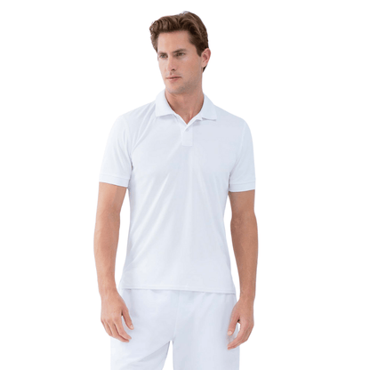 inPhorm NYC Performance Men's Classic Tennis Rib Collar Polo - White