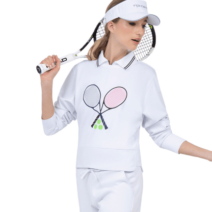 inPhorm NYC Camila Performance Sweatshirt - Tennis Print
