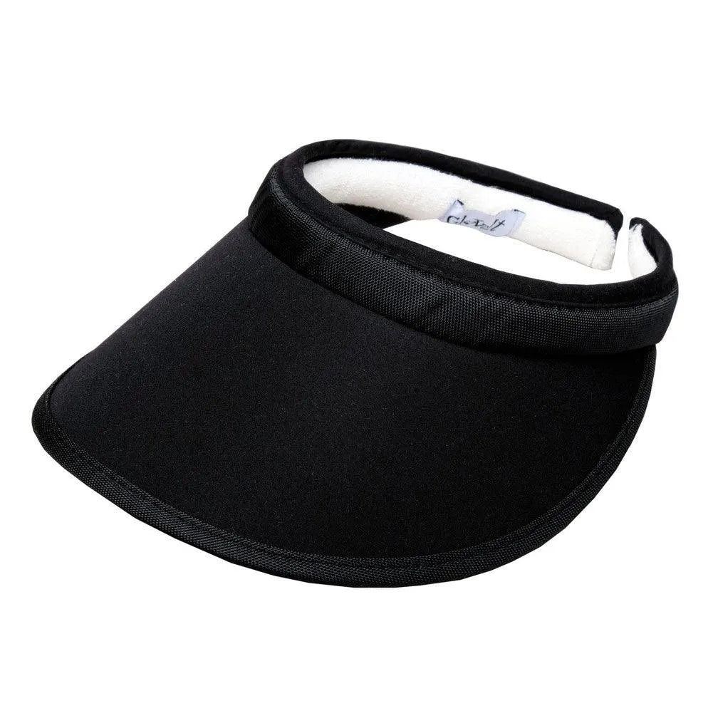 Women's Solid Clip-On Visor-Apparel-Glove It-V2-B-Black-Tennis Express