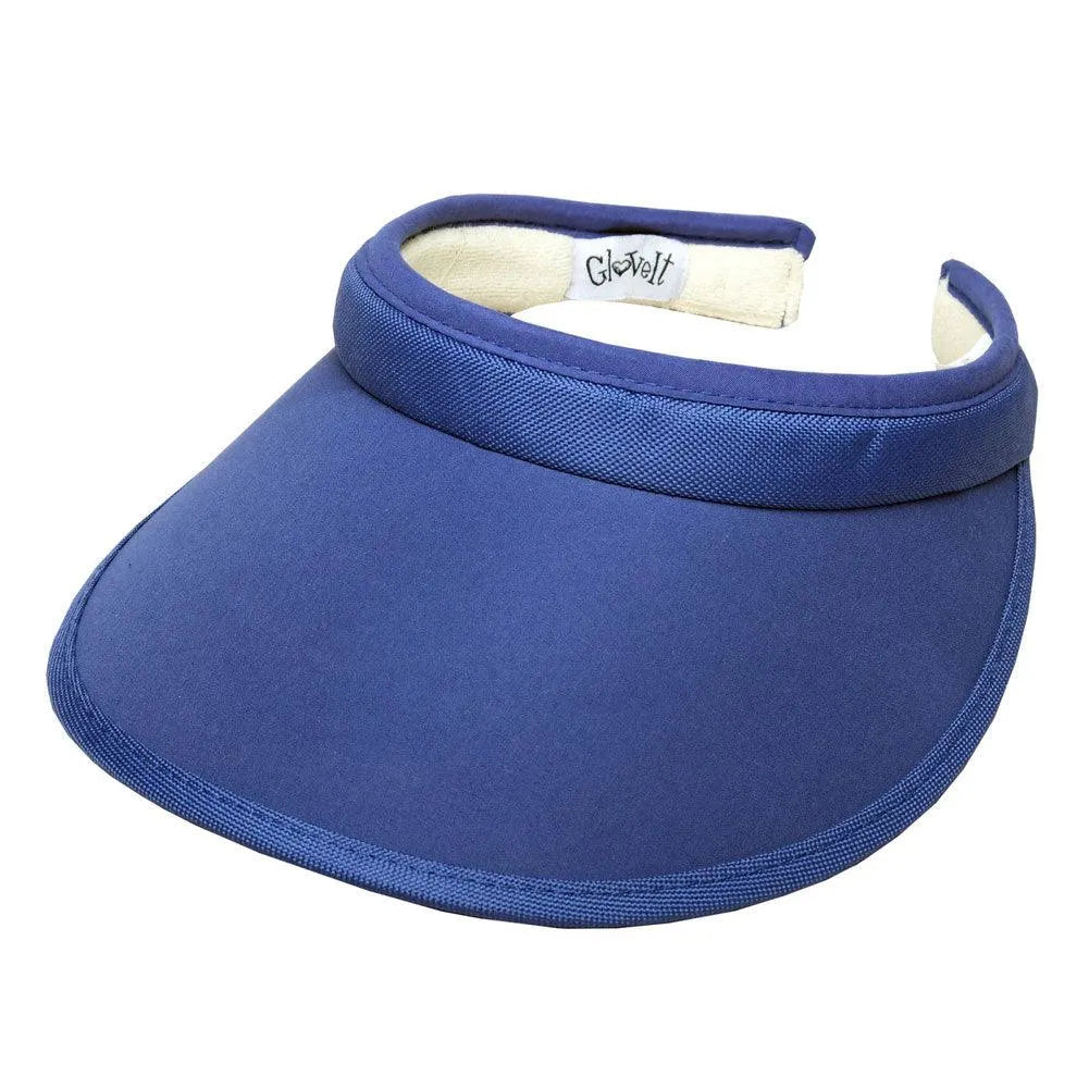 Women's Solid Clip-On Visor-Apparel-Glove It-V2-B-Blue-Tennis Express