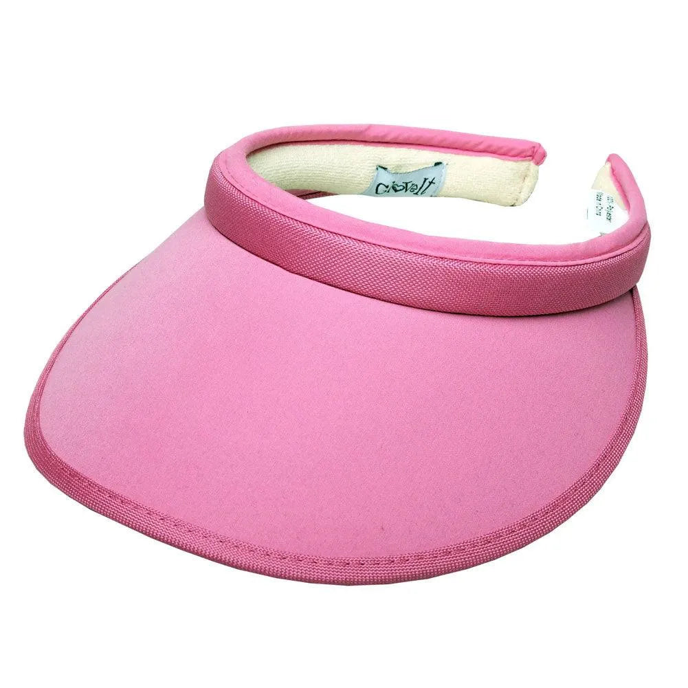 Women's Solid Clip-On Visor-Apparel-Glove It-V2-B-Pink-Tennis Express