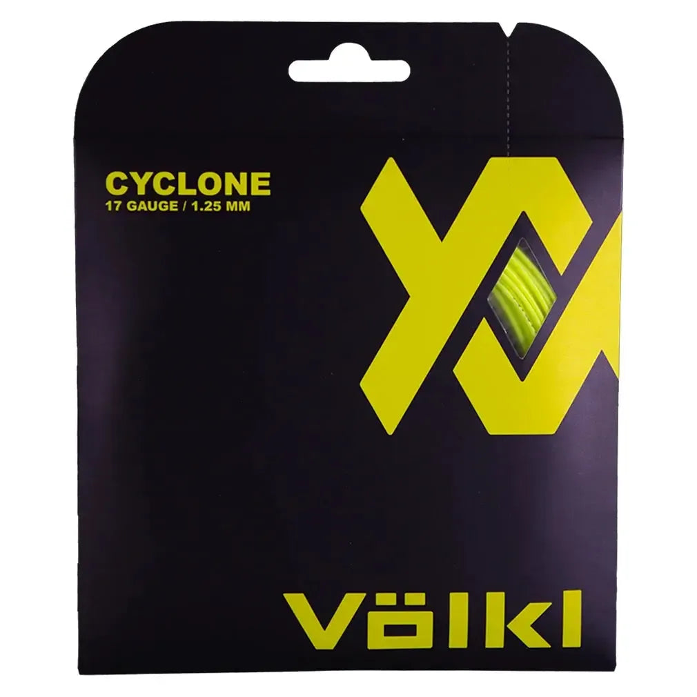 Cyclone 17G Neon Yellow Tennis String-Strings-Volkl-V22111-1-Tennis Express